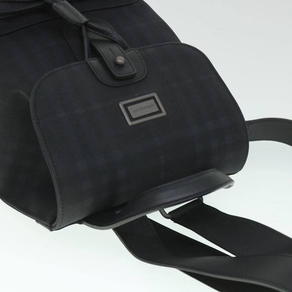 BURBERRY Nova Check Backpack Nylon Black Auth ki3564 - Picture 6 of 16